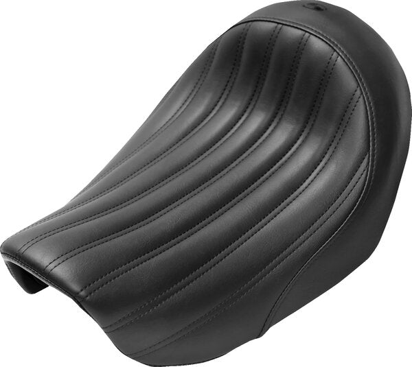 SADDLEMEN Knuckle Solo Seat - Ribbed - Black - Fls - 08020935
