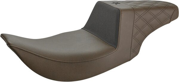 SADDLEMEN Unknown Industries Seat - Front Carbon Fiber/Black Gripper Lumbar/Rear Lattice Stitch - Fl 18-22 - 08021446