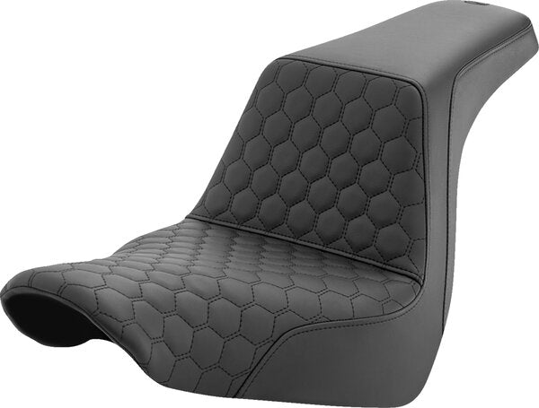 SADDLEMEN Step-Up Seat - Honeycomb - Extended Reach - Gold Stitching - Fl 08-23 - 08011564