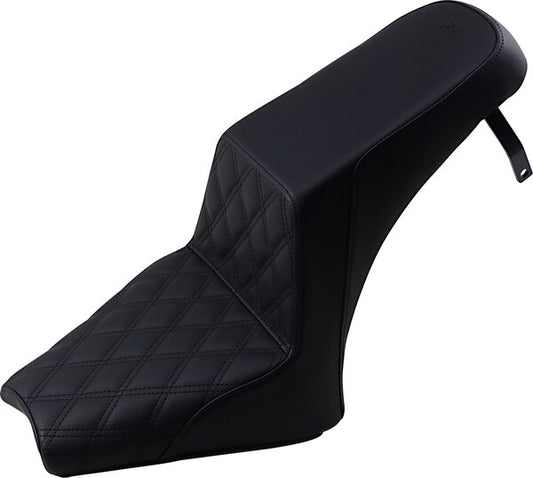 SADDLEMEN Step-Up Seat - Front Lattice Stitch - Black - Extended Reach - Fl 23-24 - 08011687