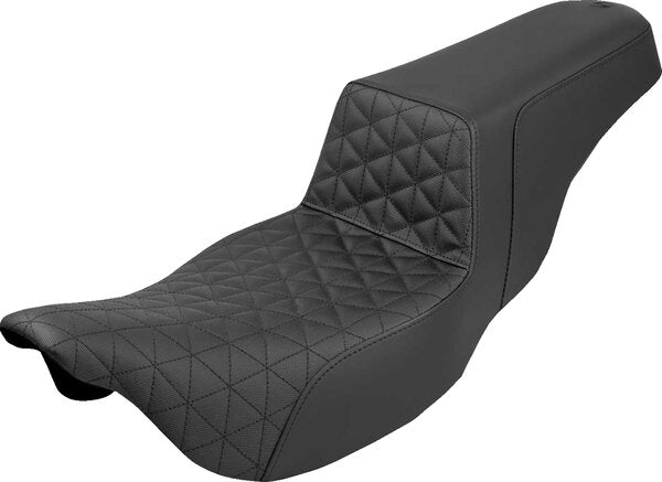 SADDLEMEN Step-Up Seat - Tri-Gripper - Black - Flh/Flt 08-24 - 08012104