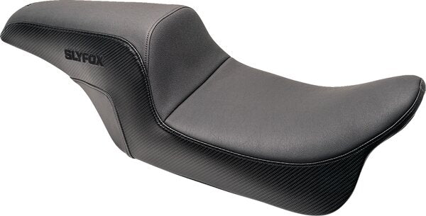 SLYFOX Drifter Seat - Black Logo - Smooth Vinyl - Carbon Fiber - Dyna 06-17 - 08030744