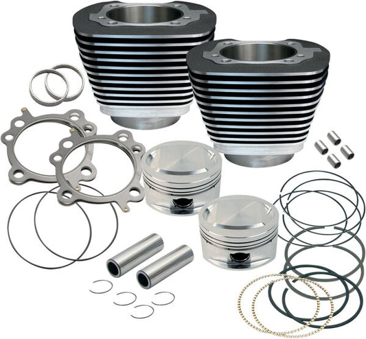 128" Big Bore Cylinder Kit - Black Granite with Highlighted Fins - For 114"/117" Engine - M8