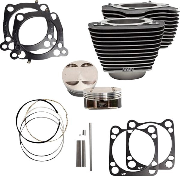 Cylinder Kit - 4.500" Stroke - Wrinkle Black w/o Highlight - M8