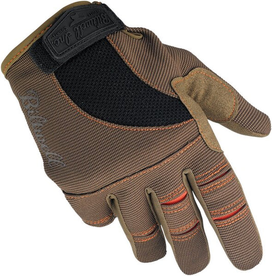 BILTWELL Moto Gloves - Brown/Orange - Medium