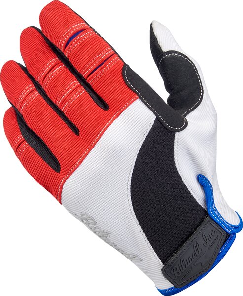 BILTWELL Moto Gloves - Red/White/Blue - XS