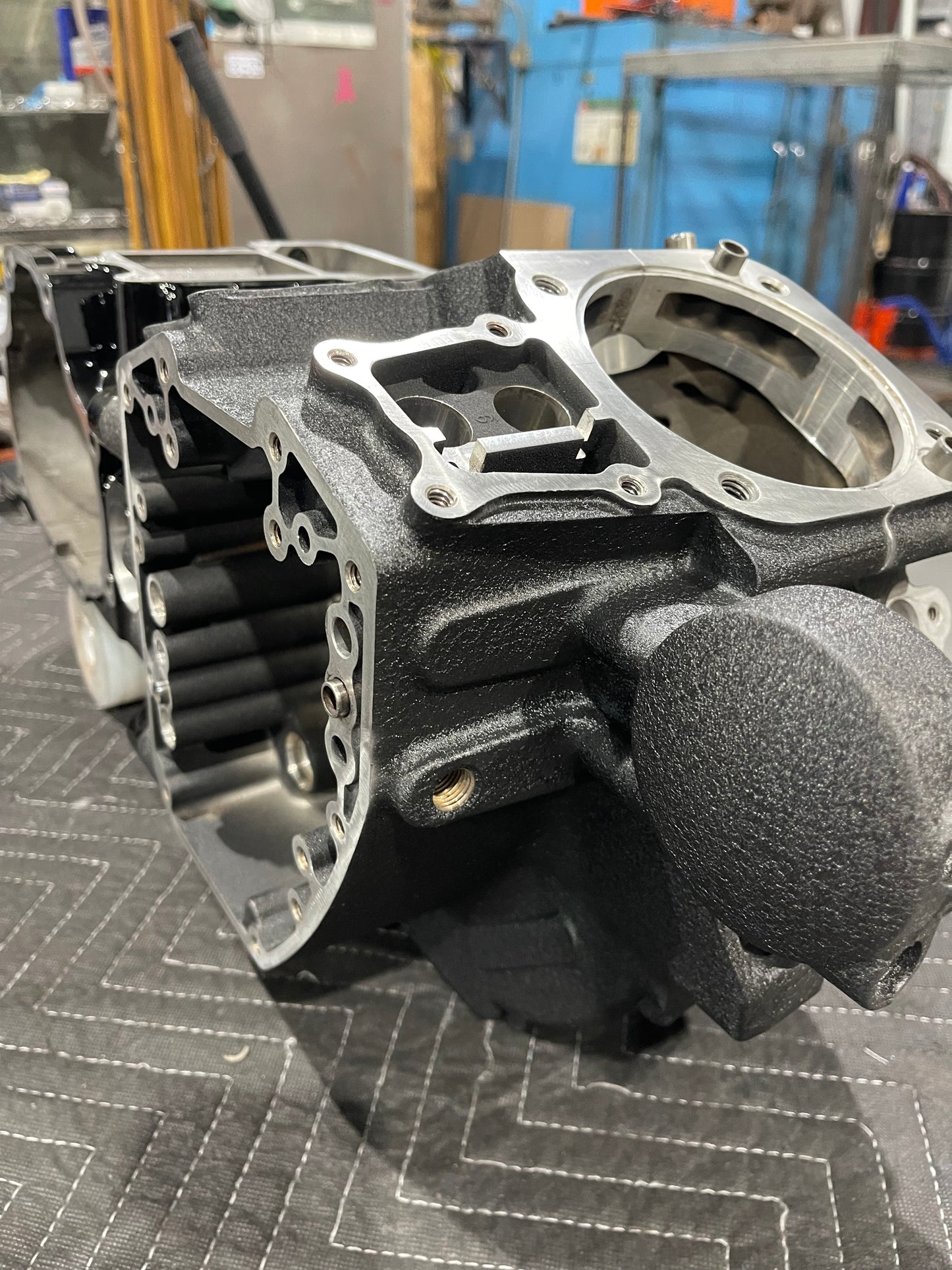Engine and transmission cases.