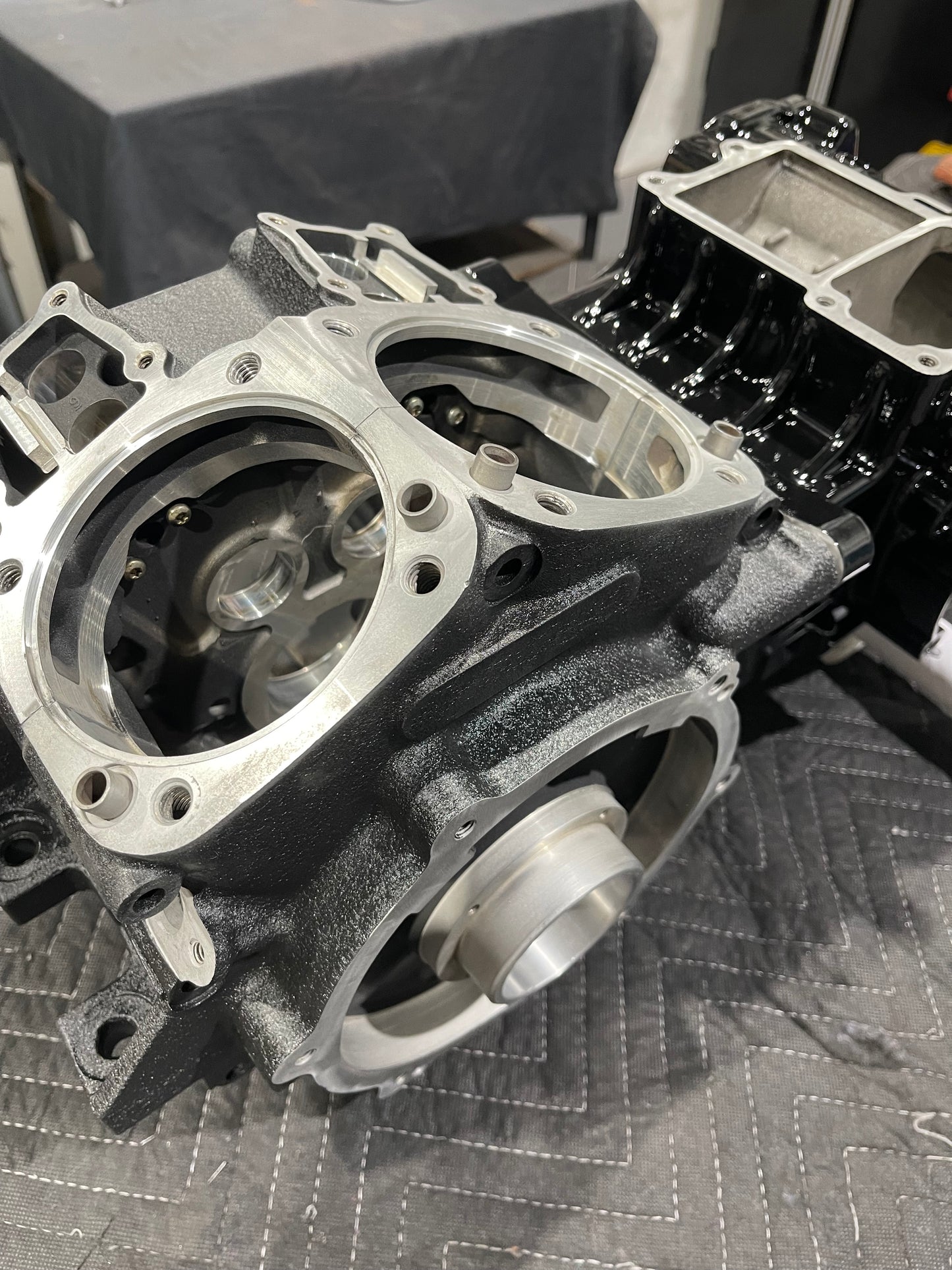 Engine and transmission cases.
