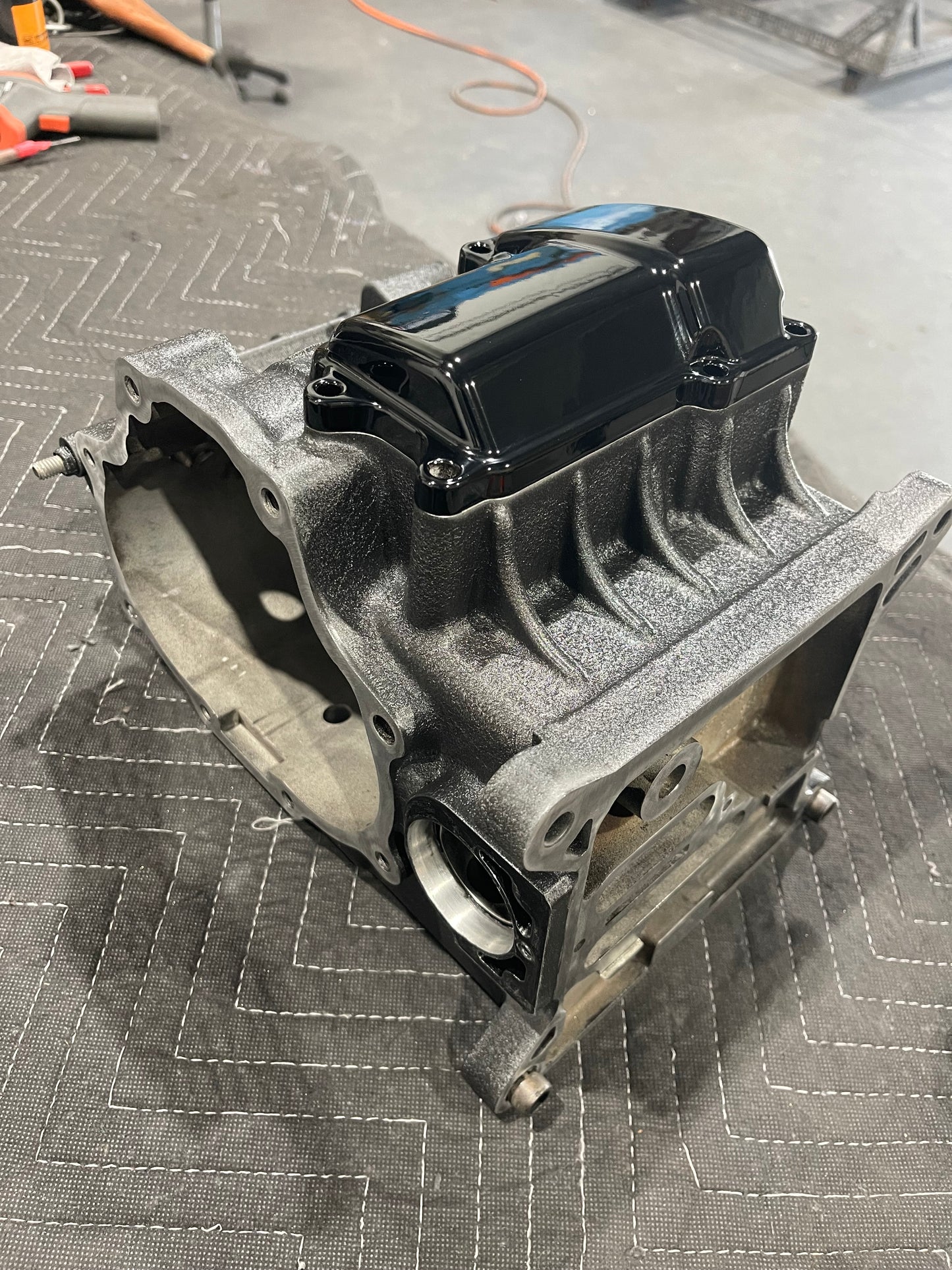 Engine and transmission cases.
